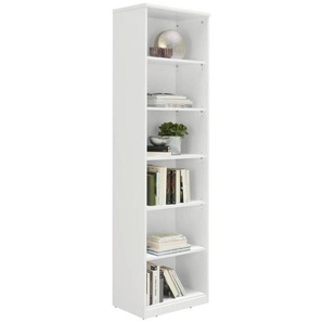 Xora Regal, Weiß, Holzwerkstoff, 5 Fächer, 55x194x36 cm, Typenauswahl, Beimöbel erhältlich, Wohnzimmer, Regale, Bücherregale