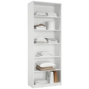 Xora Regal, Weiß, Holzwerkstoff, 5 Fächer, 72x194x36 cm, Wohnzimmer, Regale, Bücherregale
