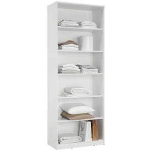 Xora Regal, Weiß, Holzwerkstoff, 5 Fächer, 72x194x36 cm, Wohnzimmer, Regale, Bücherregale