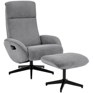 Xora Relaxsesselset, Schwarz, Dunkelgrau, Metall, Textil, 75x106x74 cm, Liegefunktion, Relaxfunktion, Wohnzimmer, Sessel, Relaxsessel