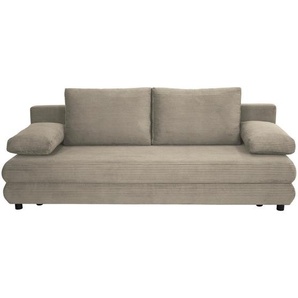Xora Schlafsofa Taras, Taupe, Textil, 2-Sitzer, Füllung: Schaumstoff, 197x77x81 cm, Stoffauswahl, Wohnzimmer, Sofas & Couches, Schlafsofas, Schlafsofas mit Bettkasten
