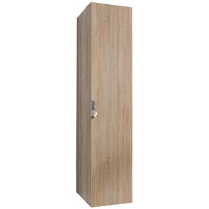Xora Schrank, Eiche, Holzwerkstoff, 2 Fächer, 45x185x54 cm, BQ - Bündnis für Qualität, Made in Germany, DIN EN ISO 9001, Beimöbel erhältlich, Schlafzimmer, Kleiderschränke, Mehrzweckschränke