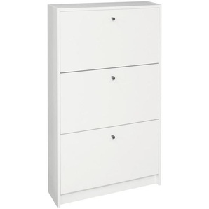 Xora Schuhkipper Flap, Weiß, Metall, 60x104x16 cm, Typenauswahl, stehend, Garderobe, Schuhaufbewahrung, Schuhkipper