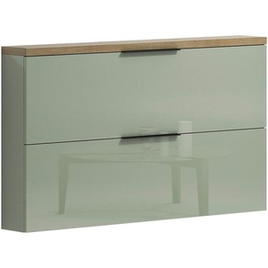 Xora Schuhkipper, Grün, Eiche, Metall, 140x82x19 cm, hängend, Garderobe, Schuhaufbewahrung, Schuhkipper