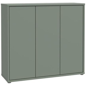Xora Schuhschrank Alice Springs, Salbeigrün, Holzwerkstoff, 8 Fächer, 110x100x35 cm, Typenauswahl, stehend, Garderobe, Schuhaufbewahrung,