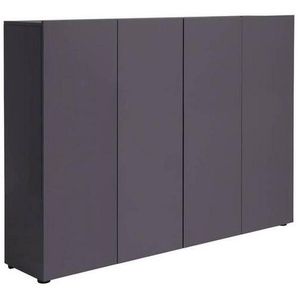 Xora Schuhschrank, Anthrazit, Holzwerkstoff, 10 Fächer, 160x115x34 cm, erweiterbar, Typenauswahl, Beimöbel erhältlich, Garderobe, Schuhaufbewahrung,