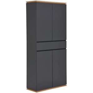 Xora Schuhschrank, Graphit, Eiche Artisan, Holzwerkstoff, 6 Fächer, 1 Schubladen, 90x200x38 cm, FSC Mix, stehend, Typenauswahl, Garderobe,