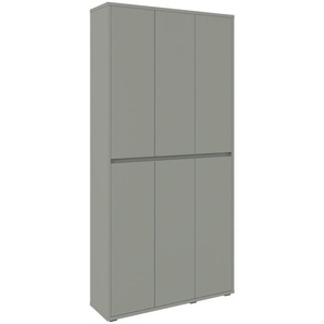 Xora Schuhschrank, Grün, Holzwerkstoff, 20 Fächer, 100x210x34 cm, Garderobe, Schuhaufbewahrung, Schuhschränke