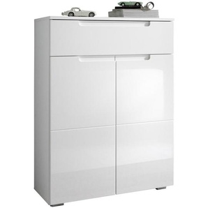 Xora Schuhschrank Spice, Weiß, Holzwerkstoff, 1 Fächer, 1 Schublade(n) Schubladen, 70x101x40 cm, Beimöbel erhältlich, Garderobe, Schuhaufbewahrung, Schuhschränke