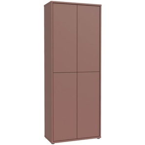 Xora Schuhschrank, Terracotta, Holzwerkstoff, 8 Fächer, 75x192x35 cm, Typenauswahl, stehend, Garderobe, Schuhaufbewahrung, Schuhschränke