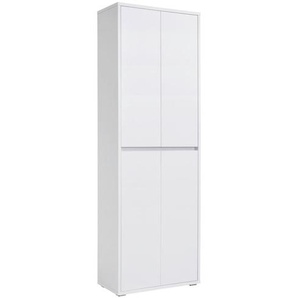Xora Schuhschrank, Weiß, Holzwerkstoff, 10 Fächer, 70x210x34 cm, Typenauswahl, Garderobe, Schuhaufbewahrung, Schuhschränke