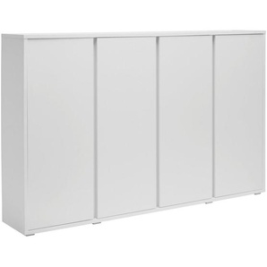 Xora Schuhschrank, Weiß, Holzwerkstoff, 18 Fächer, 192.7x120x33.8 cm, Typenauswahl, stehend, Garderobe, Schuhaufbewahrung, Schuhschränke