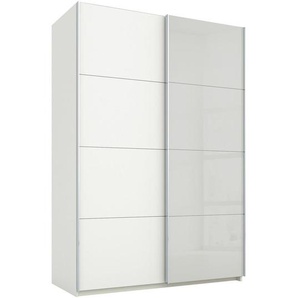 Xora Schwebetürenschrank , Weiß, Hellgrau , Holzwerkstoff , 4 Fächer , 162x223x68 cm , Goldenes M, BQ - Bündnis für Qualität, Made in Germany , Beimöbel erhältlich, umfangreiches Zubehör in verschiedenen Größen erhältlich , Kinder & Jugendmöbel,