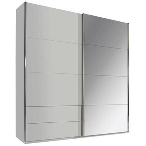 Xora Schwebetürenschrank , Hellgrau , Holzwerkstoff , 3 Fächer , 2 Schubladen , 226x229x62 cm , Blauer Engel, BQ - Bündnis für Qualität, Made in Germany , Typenauswahl, Beimöbel erhältlich, umfangreiches Zubehör in verschiedenen Größen erhältlich , Kinder