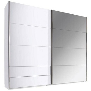 Xora Schwebetürenschrank , Weiß , Holzwerkstoff , 3 Fächer , 2 Schubladen , 181x229x62 cm , Blauer Engel, BQ - Bündnis für Qualität, Made in Germany , Typenauswahl, Beimöbel erhältlich, umfangreiches Zubehör in verschiedenen Größen erhältlich , Kinder &