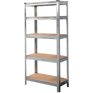 Xora Schwerlastregal, Silber, Metall, Holzwerkstoff, 75x175x30 cm, Freizeit, Heimwerken, Werkstatt, Schwerlastregale