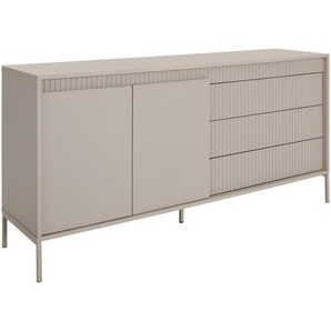 Xora Sideboard, Kaschmir, Holzwerkstoff, 2 Fächer, 3 Schublade(n) Schubladen, 160x77x40 cm, Beimöbel erhältlich, stehend, Schlafzimmer, Schlafzimmer Kommoden