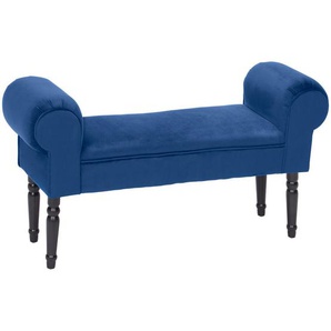 Xora Sitzbank, Blau, Schwarz, Holz, Textil, Kiefer, massiv, 1-Sitzer, 100x54x30 cm, Stoffauswahl, Esszimmer, Bänke, Sitzbänke