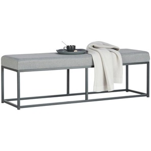 Xora Sitzbank, Grau, Schwarz, Metall, Textil, 2-Sitzer, 140x45x40 cm, Esszimmer, Bänke, Sitzbänke