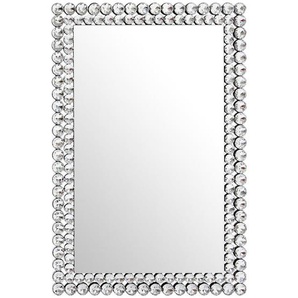 Xora Spiegel , Silber , Glas , Pappel , rechteckig , 80x120x4 cm , senkrecht und waagrecht montierbar , Schlafzimmer, Spiegel, Wandspiegel