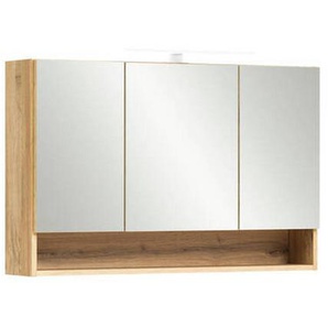 Xora Spiegelschrank , Glas , 6 Fächer , 100x64x20 cm , Made in Germany , Badezimmer, Badezimmerspiegel, Spiegelschränke