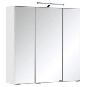 Xora Spiegelschrank , Glas , 6 Fächer , 60x64x20 cm , Made in Germany , Badezimmer, Badezimmerspiegel, Spiegelschränke