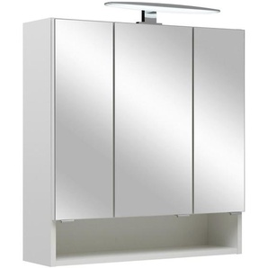 Xora Spiegelschrank, Holzwerkstoff, 3 Fächer, 65x70x18 cm, Made in Germany, Badezimmer, Badezimmerspiegel, Spiegelschränke