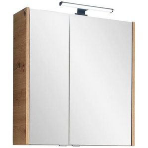 Xora Spiegelschrank XO 1000, Metall, 2 Fächer, 60x70x20.5 cm, erweiterbar, Badezimmer, Badezimmerspiegel, Spiegelschränke