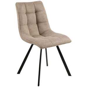 Xora Stuhl, Braun, Schwarz, Metall, Textil, eckig, 47x61x86 cm, Stoffauswahl, Esszimmer, Stühle, Esszimmerstühle