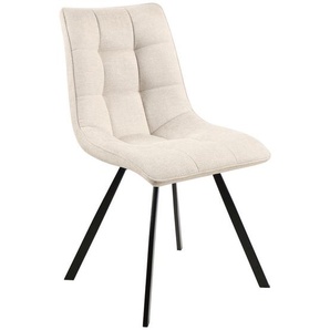 Xora Stuhl, Schwarz, Beige, Metall, Textil, eckig, 47x61x86 cm, Stoffauswahl, Esszimmer, Stühle, Esszimmerstühle, Vierfußstühle