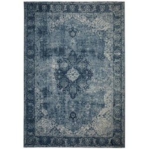 Xora Vintage-Teppich Manhattan, Blau, Textil, Vintage, rechteckig, 155x230 cm, Reach, AZO-frei, für Fußbodenheizung geeignet, pflegeleicht, Teppiche & Böden, Teppiche, Vintage-Teppiche