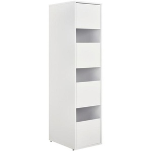 Xora Wäscheschrank, Weiß, Holzwerkstoff, 3 Fächer, 50x210x67.5 cm, Waschküche, Mehrzweckschränke