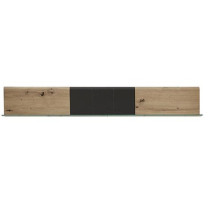 Xora Wandboard, Graphit, Eiche, Holzwerkstoff, 135x20x16 cm, Wohnzimmer, Regale, Wandboards