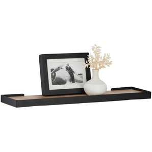 Xora Wandboard, Schwarz, Eiche, Metall, Holzwerkstoff, 60x3x15 cm, Bsci, Küchen, Küchenmöbel, Küchenregale