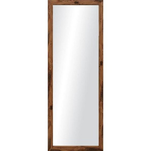 Xora Wandspiegel , Braun , Glas , rechteckig , 74x184x3 cm , senkrecht und waagrecht montierbar , Badezimmer, Badezimmerspiegel, Badspiegel