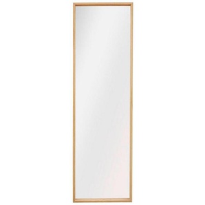 Xora Wandspiegel, Eiche, Holz, Glas, Eiche, vollmassiv,massiv, rechteckig, 42.5x142.5x5 cm, senkrecht und waagrecht montierbar, Ganzkörperspiegel, Spiegel, Wandspiegel