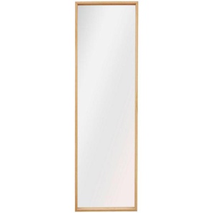 Xora Wandspiegel , Eiche , Holz, Glas , Eiche , vollmassiv,massiv , rechteckig , 42.5x142.5x5 cm , senkrecht und waagrecht montierbar , Badezimmer, Badezimmerspiegel, Badspiegel