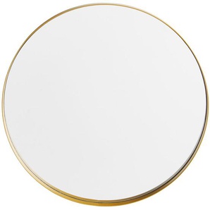 Xora Wandspiegel, Gold, Glas, rund, 50x50x3.5 cm, Bsci, Spiegel, Wandspiegel