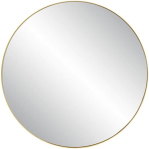 Xora Wandspiegel, Gold, Glas, rund, 80x80x3.5 cm, Bsci, Wohnspiegel, Wandspiegel