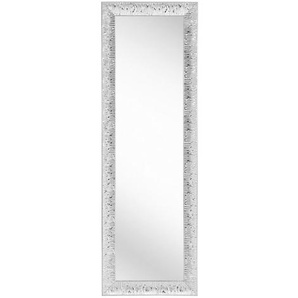 Xora Wandspiegel, Silber, Glas, Eukalyptusholz, massiv, rechteckig, 47x147x3 cm, senkrecht und waagrecht montierbar, Ganzkörperspiegel, Spiegel,