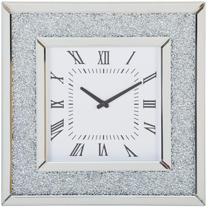 Xora Wanduhr, Klar, Kunststoff, Glas, 50x50x5.5 cm, RoHS, CE, Dekoration, Uhren, Wanduhren