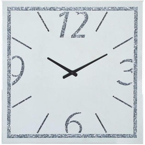 Xora Wanduhr, Silber, Glas, 60x60x3.8 cm, RoHS, CE, Dekoration, Uhren, Wanduhren