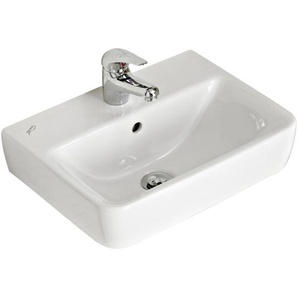 Xora Waschbecken , Weiß , Keramik , 45x12x34 cm , Made in Germany , Ab- und Überlaufgarnitur , Badezimmer, Waschbecken & Armaturen, Waschbecken