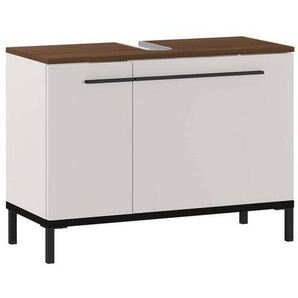 Xora Waschbeckenunterschrank Yonkers, Kaschmir, Metall, 2 Fächer, 80x59x34 cm, Made in Germany, stehend, Badezimmer, Badezimmerschränke,