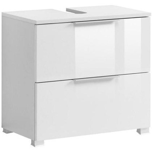 Xora Waschbeckenunterschrank, Weiß, Metall, 1 Schubladen, 60x54x35 cm, Made in Germany, stehend, hängend, Badezimmer, Badezimmerschränke,