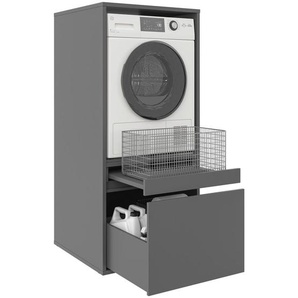 Xora Waschmaschinenschrank, Anthrazit, Holzwerkstoff, 67.5x151.8x67.5 cm, Waschküche, Waschmaschinenschrank