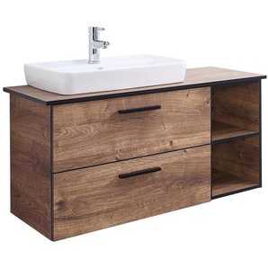 Xora Waschtischkombi , Eiche , Kunststoff , 2 Schubladen , 103 cm , Made in Germany , hängend , Badezimmer, Waschbecken & Armaturen, Waschtische