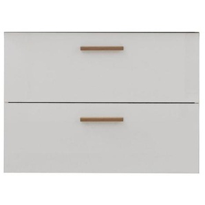 Xora Waschtischunterschrank , Weiß , Holz , 2 Schubladen , 71x51x43 cm , Made in Germany , hängend , Badezimmer, Badezimmerschränke, Waschtischkombinationen