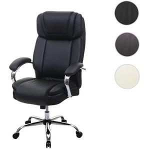 XXL Bürostuhl HWC-H94, Drehstuhl Schreibtischstuhl Chefsessel, 220kg belastbar Federkern Kunstleder ~ schwarz
