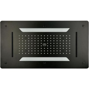 XXL-Regendusche Bernstein Edelstahl DPG5030 Deckenbrause superflach Schwarz matt 70x38cm